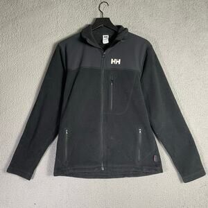 Helly Hansen Women's‎ Softshell Fleece Jacket Black M Outdoor Hiking Ski Zip-Up